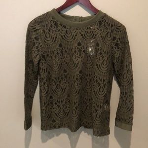 Banana Republic 3/4 sleeve lace top